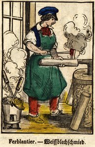 Tinnantier; Szakmák sorozata, a XIX. századi Epinal képe. alkotó: French School