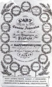 Címlap: LArt de la Cuisine Francaise vol. Antonin Careme III. kiadása 1834-ben (nyomtatott papír) alkotó: French School