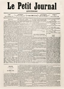A Le Petit Journal című napilap címlapja, 1863. február 12. (nyomtatott)
