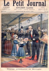 Felix Faure brit elnöki utazását ábrázoló címlap, illusztráció a Le Petit Journal augusztus 23-i, illusztrált mellékletéből alkotó: French School