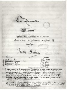 Hector Berlioz (1803-69) „La Damnation de Faust” címlapja, 1846 alkotó: French School