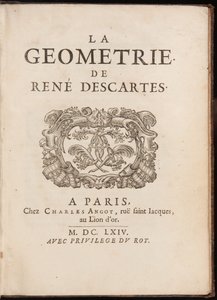 René Descartes „Geometria” című művének címlapja alkotó: French School