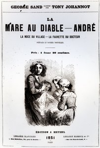 A The Devils Pool címlapja, George Sand, illusztrálta Tony Johannot, 1851 alkotó: French School