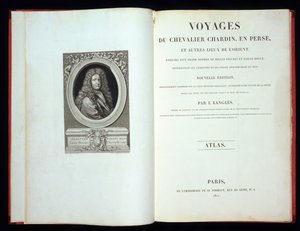 Címlap és arckép a Voyages du Chevalier Chardin en Perse-ből, 1811 alkotó: French School