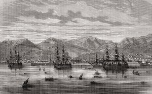 Toulon a 18. században, Louis Blanc (1811-82) „Histoire de la Revolution Francaise” című művéből alkotó: French School