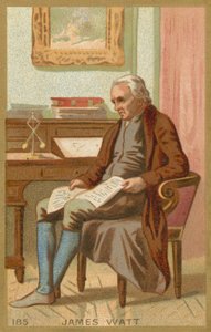 James Watt portréját ábrázoló kereskedelmi kártya alkotó: French School