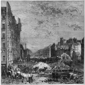Párizs átalakulása a Második Birodalom alatt: A Haussmann körutak munkái. A Boulevard Saint Germain (Saint-Germain) rue Hautefeuille és rue de l