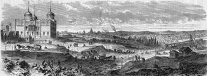 Párizs átalakulása a Második Birodalom alatt, Haussmann Párizs: kilátás a Parc Montsouris munkáira és a Palais du Bardo (Montsouris Observatoire) rekonstrukciójára alkotó: French School