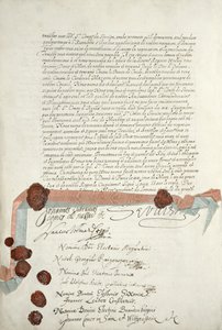 A vesztfáliai szerződés, aláírva Munsterben, 1648. október 24-én (lásd: 211403) alkotó: French School