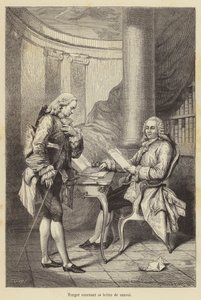 Turgot megkapta az elbocsátó levelét (metszet) alkotó: French School