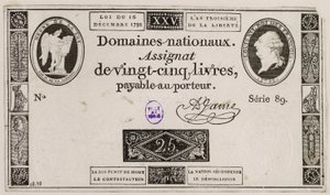 Huszonöt livres bankjegy, 89-es sorozat alkotó: French School