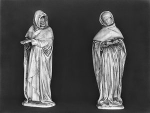 Két gyászoló, Jean de Berry herceg (1340-1416) sírjából 1450-53 körül (alabástrom) alkotó: French School