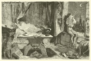 Tycho Brahe a csillagokat elválasztó távolság mérése (metszet) alkotó: French School