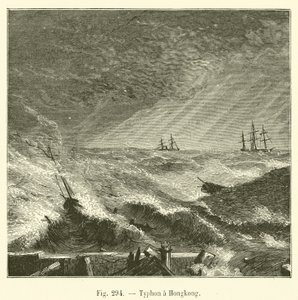 Typhon a Hongkong (metszet) alkotó: French School