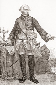 Ulrich Frédéric Woldemar, Comte de Lowendal, 17001755. Német származású francia katona és államférfiak. Az 1908-ban megjelent Les Heures Libresből. alkotó: French School