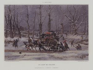 Un Coup de Collier (A Push) (színes litho) alkotó: French School