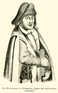 Un Meistersaenger de Nuremberg (metszet) alkotó: French School