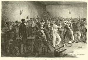 A bal de noces a Salers (metszet) alkotó: French School