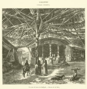 A gallipoli bazár egyik sarka (metszet) alkotó: French School