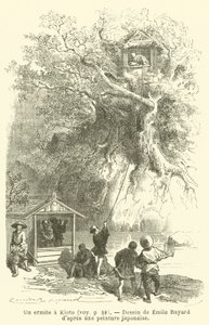 Egy remete Kiotóban (metszet) alkotó: French School