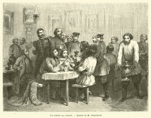 traktir vagy kabaré (metszet) alkotó: French School