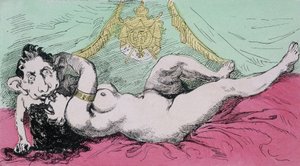 A birodalom alatt: Egy herceg nevelése. Karikatúra Eugene Louis Napoleonról (1856-1879), III. Napóleon fiáról. sd. 19. század alkotó: French School