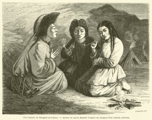 Khalkha mongol család (metszet) alkotó: French School