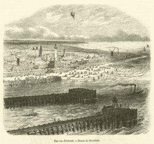 Ostende kilátása (metszet) alkotó: French School