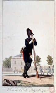 Egyenruha: a Műszaki Iskola tanulója a XIX. századi nyomatok. Párizs, Musee Carnavalet alkotó: French School