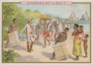 Rakomány kirakodása egy hajóról alkotó: French School