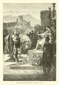 Vercingetorix megadja magát Caesarnak alkotó: French School