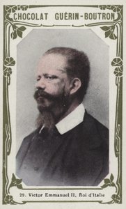 Viktor Emmánuel, Olaszország királya (színes fotó) alkotó: French School