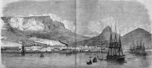 Kilátás Fokvárosra (Fokváros, Fokváros), Dél-Afrika alkotó: French School