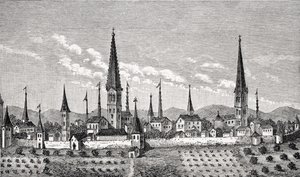 Dortmund képe, P. Bertius „Theatrum Geographicum” című művében készült rézmetszet, Paul Lacroix (1806-84) „Le Moyen Age et la Renaissance” című művéből, 1847-ben megjelent alkotó: French School