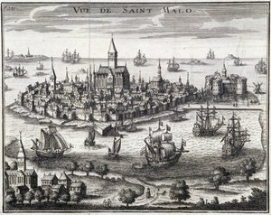 St Malo látképe - Névtelen metszet alkotó: French School