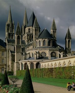 A bencés apátság látképe keletről, 11-12. század alkotó: French School