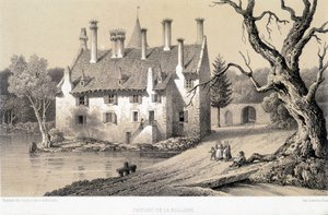 Kilátás a 13. és 14. században épült Chateau de la Belliere-re (Cote d