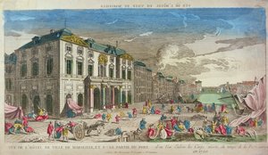 Kilátás a Hotel de Ville-re, Marseille, 1720 alkotó: French School