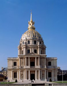 Kilátás a Hotel des Invalidesre, egy párizsi emlékműre, melynek építését XIV. Lajos rendelte meg 1670-ben. Párizs alkotó: French School