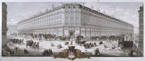 Kilátás a Magasins du Louvre áruházra, Párizs, 1866 alkotó: French School