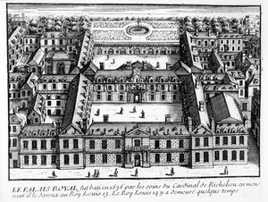 Kilátás a Palais-Cardinalra (a jövőbeni Palais-Royal), 1641 körül alkotó: French School
