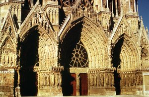 A nyugati front portáljainak képe, 1231-ben kezdődött és 1430-ban fejeződött be alkotó: French School