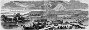 Kilátás Jeddo városára (Tokió), Japán fővárosára alkotó: French School