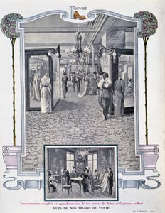 Kilátás az „Au Louvre” üzlet vásáraira alkotó: French School