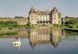 Kilátás a kastély nyugati homlokzatára alkotó: French School