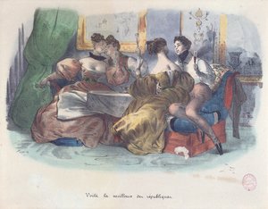 Tessék, a köztársaságok legjobbjai, az 1848-as forradalom karikatúrája alkotó: French School