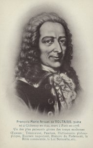 Voltaire (1694-1778), francia író, filozófus és drámaíró (litho) alkotó: French School