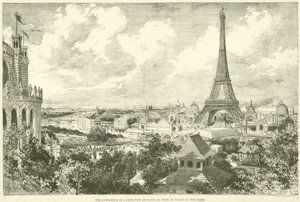 Az egyetemes kiállítás átfogó képe, a Trocadero palotából (metszet) alkotó: French School