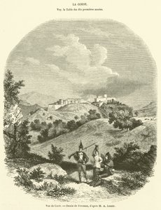 Corte kilátása (metszet) alkotó: French School