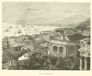 Hongkong látképe (metszet) alkotó: French School
